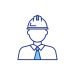 Builder man design, Construction work repair reconstruction industry build and project theme Vector illustration