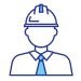 Builder man design, Construction work repair reconstruction industry build and project theme Vector illustration